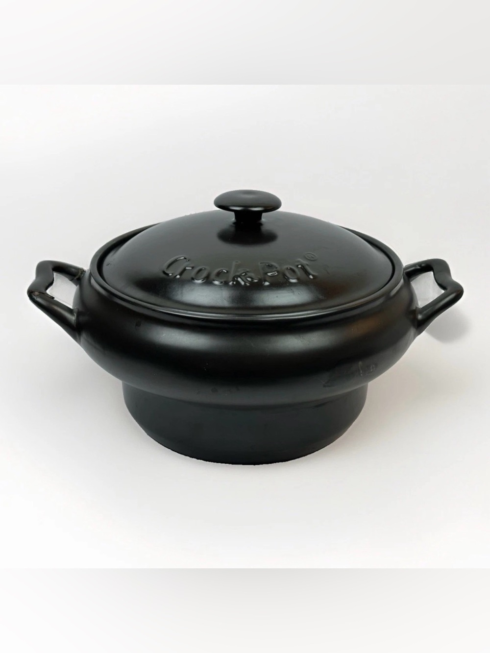 Vintage Rival Crock-Pot VersaWare Black Stoneware Slow Cooker Insert Lid